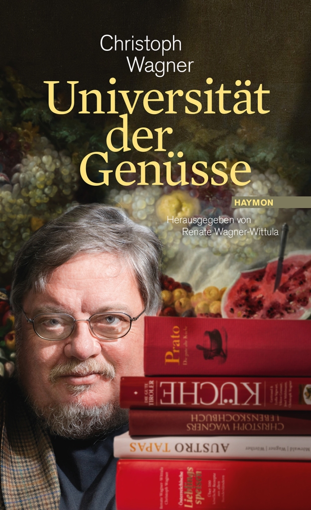 Buchcover Universität der Genüsse Christoph Wagner mit Büchern